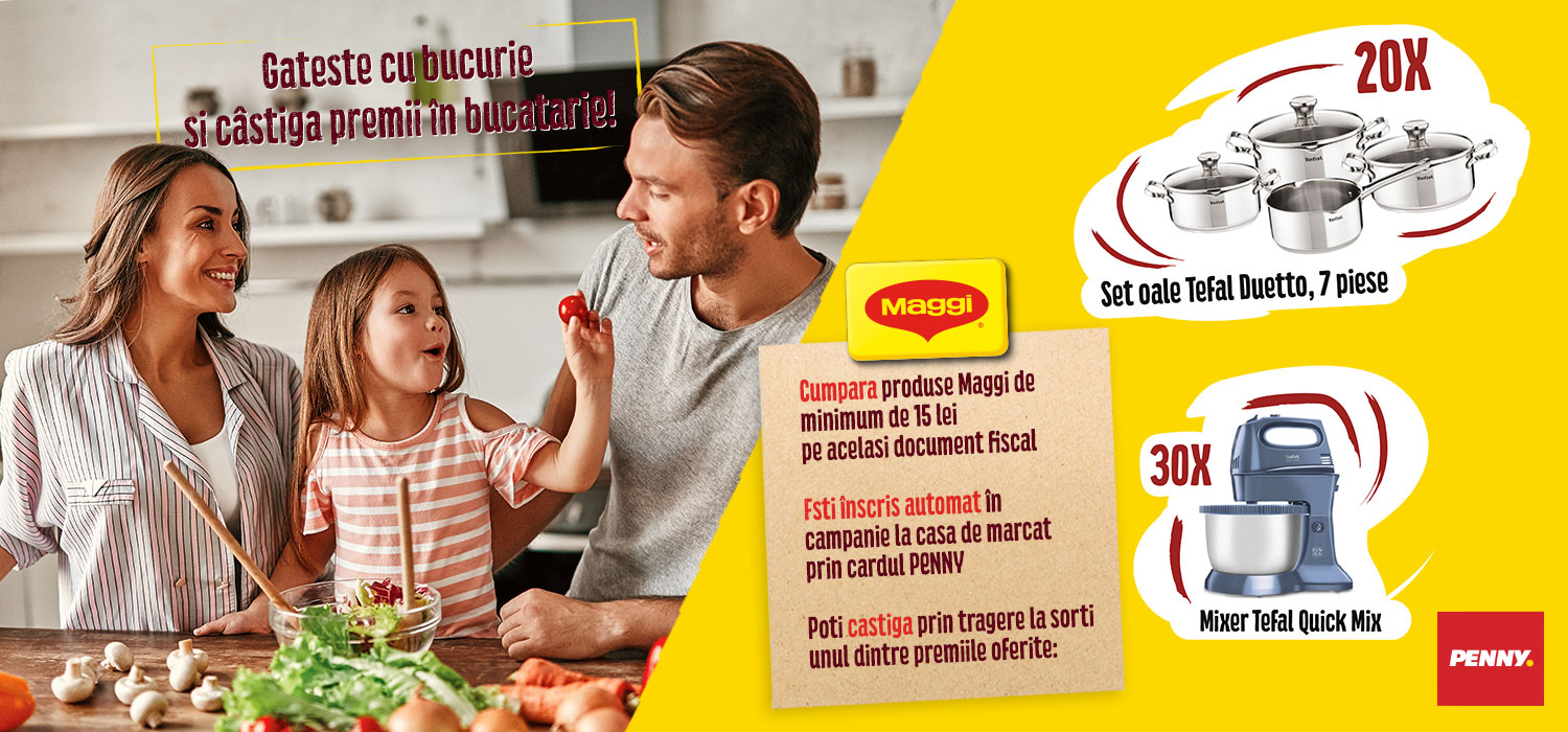 Gateste cu bucurie si castiga premii in bucatarie MAGGI Romania campania promotionala